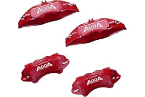AOOA RACING Couvre étrier de frein rouge avec caractères blancs pour Ford Mustang GT Accessoires haute performance
