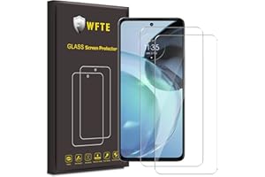 WFTE [2-pak ochraniaczy ekranu do Motorola Moto G72, odporna na zarysowania, wysoka przejrzystość, ochrona przed odciskami palców, bezpyłowa folia ochronna ze szkła hartowanego premium do Motorola
