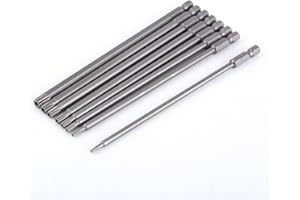 HONGCHAOUS 8 szt. Śrubokręt bitowy 150mm Wkrętak z końcówką magnetyczną Torx wkrętak sześciokątny S2 T8-T40 (8 szt. 150mm T8-T40)