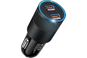 Kfz Ladegerät USB C, AILKIN 60W Dual PD 3.0 Port Zigarettenanzünder USB Ladegerät Schnellladung Auto Ladegerät für Samsung Galaxy S25 Ultra/S24/S23/S22/S21/A17/A16/A15/A56/A36/A26, iPhone 17 Pro/16/15