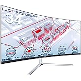 LC-Power 34 inch Ultrawide QHD 1500R Curved Gaming Monitor, 3440x1440, 100Hz, 21:9, DP/HDMI, Adaptive Sync, Low Blue, GamePlu