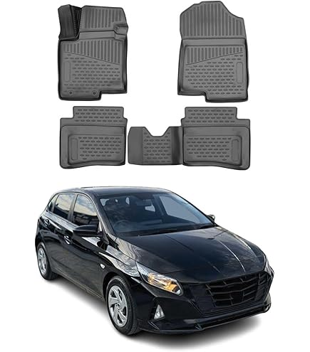ELMASLNE Auto-Fußmatten Gumm (4 St), für HYUNDA 10 (2013-2019) - A/BA - 2. Generaton