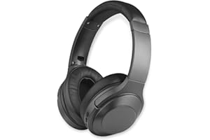 Fontastic „Anca“ Bluetooth-Kopfhörer kabellos, ANC Noise Cancelling Kopfhoerer mit Mikrofon, aktiver Geräuschunterdrückung und gepolstertem Bügel, On Ear Wireless Headphones Schwarz