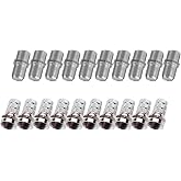 CABLEPELADO - Pack of 20 F-Type Coaxial Connectors and Adapters (10 Male + 10 Female) for TV Antenna Cable &ndash; F Female Splice