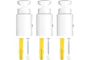 HUKNEQN 3 Pezzi Scaldasalviette Mensola per Radiatore, Regolabili Staffe Scaldasalviette in ABS, Compatibili con Radiatori Dritti e Curvi, Ideali per Bagni, Include Viti e Distanziali per Installazione