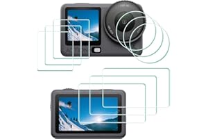 ULBTER [9Stück Displayschutz Schutzfolie für DJI OSMO Action 6 + Objektiv, Displayschutzfolie 9H Härte LCD Gehärtetes Glas Kratzfest