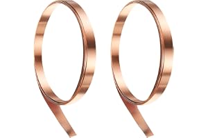 QUARKZMAN Zestaw 2 roli blaszki miedzianej, grubość 0,1 mm, czysta taśma miedziana, 99,95 % szczelność, do budowy elektroniki, robótek, szerokość x 9,28 m