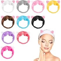 Alaoo Stirnband & Armband Set Zum Waschen – Aus Weichem Frottee, Verstellbar, Für Hautpflege & Make-up