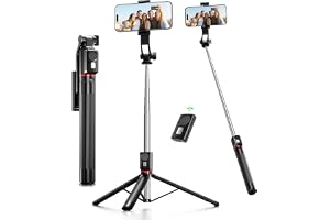 Statyw do telefonu i selfie stick, rozkładany na 170 cm, przenośny statyw pod telefon z bezprzewodowym pilotem, kompatybilny z iPhone/Android