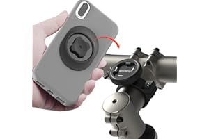 Support Telephone Velo, Sincetop Aluminium Support Telephone Moto, Universel Support Téléphone Vélo, Porte Vélo du Guidon avec Verrouillage Rotatif pour iPhone Samsung, Idéal pour VTT Vélo de Route