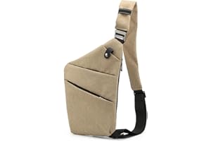 CHAMAIR Anti Theft Crossbody Bag Women Men - Anti Theft Travel Bag Chest Bag Personal Flex Bag Wander Plus Anti Theft Sling Bag for Work Outdoor