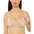 Inner Sense Organic Cotton Bamboo Nursing Bra for Women I Encircled Feeding Bra Without Padding I Wire Free Maternity Bra I Adjustable Side Support Bra for Women