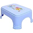 Kuber Industries Bathroom Stool|Plastic Stool for Bathroom|Anti-Slip with Strong Bearing|Blue