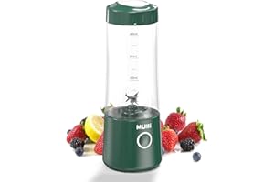 Mulli Tragbarer Mixer, USB-C wiederaufladbarer persönlicher Mixer für Smoothie und Shakes, Mini-Mixer mit sechs Klingen für Babynahrung, Reisen, Fitnessstudio