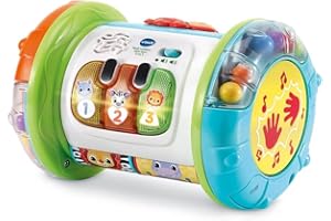 VTech - Jouet Musical Magi Rouleau Tam-Tam 3 en 1, Instrument de Musique Enfant, Jouet d'Activité et de Développement, Jeu Évolutif, Cadeau Bébé Garçon et Fille Dès 9 Mois - Contenu en Français