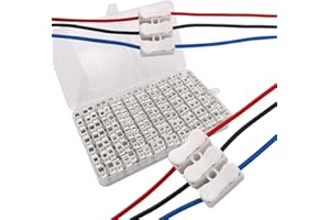 Senven 42Pcs Conector Cable Resorte, Bloque de Terminal Rápido de Resorte 10A, Iluminación, Fuente de Alimentación y Conexión de Cableado del Automóvil, CH3-42Pcs.