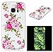 Produktbild Samsung Galaxy S7 Hülle Tiere Muster,Neu Tasche ISENPENK Für 5,1-Zoll Samsung Galaxy S7/G930F/S7 Duos Hülle Silikon vorne und hinten Ultra Slim Back Cover Schutzhülle Wasserdicht Stoßfest Soft TPU Handyhülle Case[Rosa Blumen] Glanz nachts