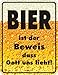 Produktbild Original Rahmenlos ® Blechschild geprägt: Nier ist der Beweis ... 17x22 cm, rostfreies Aluminium, 4 Löcher in den Ecken, entgratet, 4 Haftnoppen gratis anbei