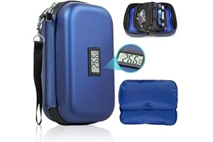AOUZOVLI Pochette Isotherme Insuline Trousse Isotherme Medicament Pochette Isotherme Medicament avec 2 Sangles pour Sac de Glace pour Stylos a Insuline avec Affichage de La Température