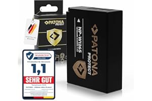 PATONA Protect NP-W126s Batería 1210mAh Compatible con Fuji Fujifilm XM5 X100F X100V X100VI XA1 XA2 XA3 XA5 XS10 XT3 XT20 XT30 II XT5 XT50 X-M5 X M5 X-S10 X-T3 X-T50 NPW126s NP W126s NP-W126
