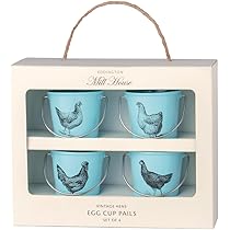 Eddington Vintage Lot De 4 Coquetiers En Forme De Poule Bleu