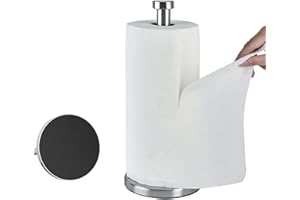 ANHORTS Portarrollos de pie, Portarrollos de Cocina, Acero Inoxidable Porta Rollos Papel de Cocina, Soporte para Paños de Cocina, Práctico Dispensador