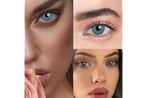 BIO-ESSENCE Pack Lentillas de Hidrogel blandas 1 par Lentes de contacto color azul sin graduación. Duración: 12 meses. De regalo estuche y 10ml de solución (AZUL DANUBIO)