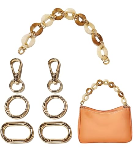 Sangle En Cuir Pu Avec Chaîne Et Perles Pour Sac À Main, Accessoire De Remplacement Durable