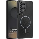 Microsonic Samsung Galaxy S25 Ultra Case MagLeather Pro Black [Compatible Case with Galaxy S25 Ultra - Black]