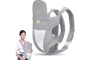 Porte Bebe, Xiuyer Porte Bebe Physiologique, Porte Bebe Randonnée, Réglable Porte Bébé Randonnée, Ergonomique Porte Enfant Pour Bébé De 3 à 20 Kg, Porte Bébé Nouveau Né avec butée de tête amovible