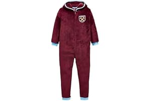 WEST HAM UNITED F.C. Mens Official West Ham United Football Club Fleece All in One Jumpsuit Onesie Size Small Medium Large XL
