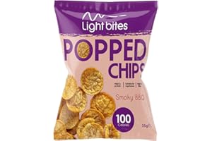 LIGHTERLIFE FAST LighterLife Light Bites Popped Chips Protein Crisps BBQ Multipack 28 x 25g, 100 Calories & 11.2 g High Protein per Bag, Low Carb, Low-Calorie Healthy Snacks for Weight Loss and Weight Management