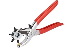 Candeon Alicates perforadores -2-4.5mm Alicates perforadores de cinturón con múltiples Orificios de Acero al Carbono para Cuero, Papel, plástico