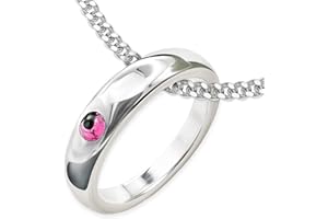 CLEVER SCHMUCK Taufkette Mädchen Taufring schlicht mit einem Zirkonia rosa glänzend & Kette Panzer 36 cm Sterling Silber 925 im Schmucketui