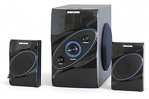 S STEEPLETONE Steepletone Subsonic Speakers with Subwoofer, High Power 30Watts Output, Bluetooth, FM Radio, MP33 Playback & Remote Control