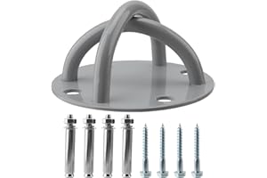 CHUEHKAK Uchwyt sufitowy na siłownię, uchwyt ścienny do jogi, hak do treningu zawieszenia, hak sufitowy, z 4 śrubami i 4 rurami rozciągającymi, nośność 250 kg