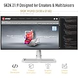MSI Prestige PS341WU Monitor professionale per grafica e video editing, Dimensione 34", Risoluzione 5K (5120x2160 WUHD…