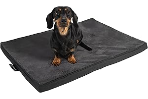 MyBestBuddy Hundekissen Premium orthopädisch mit 3 cm Vollschaum-Kern grau 70x50 cm M, Hundematte mit Stoffbezug, 40°C waschbar, allergikerfreundlich - Hundebett für kleine Hunde, 70 x 50 cm