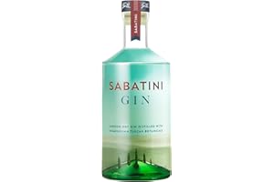 Sabatini Gin, London Dry Gin, 700ml, Ideale per Gin Tonic Premium, Note Fresche, Citriche e Floreali, con Finocchio Selvatico, Lavanda, Foglie di Olivo, Gin Artigianale Toscano, Idea Regalo, 41.3% Vol