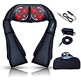 Neck Massager, Deep Tissue 3D Kneading Massager for Neck, Shoulder, Back, Foot and Head, Electric Portable Massager with Heat for Body Muscle Relaxation, Ideal Gifts