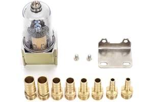 XTevu Séparateur D'Huile Moteur Universel Oil Catch Can, Réservoir Huile Avec Filtre À Air, Compatible With Voiture, Accessoire Moteur PVC Catch Can