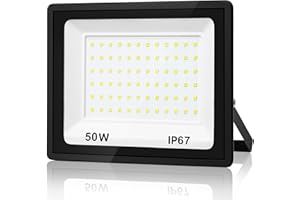YZYFACAI Faretto Led da Esterno Con 50W，7000K Faro Led da Esterno Bianca Fredda Impermeabile IP67 5000LM LED ， Illuminazione da Parete per Esterni per Giardino, Patio, Garage, Ingresso