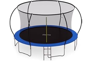 GALACTICA Trampoline 6FT, 8FT, 10FT, 12FT, 14FT with Safety Net & Ladder, Enclosure, Toddler Trampoline for 3+, Kids, Outdoor, Waterproof, Easy Assembly