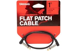 PLANET WAVES D'Addario Accessories Classic Series Cables de conexión planos para guitarra, pedal de guitarra ¼ de pulgada, duradero y fiable, instrumento para pedaleras, ángulo