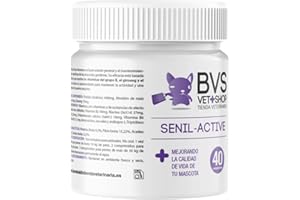 BARAKALDO VET+SHOP TIENDA VETERINARIA BVS Vet Shop | Senil - Active para Perros | Favorece un Buen Estado General de Las capacidades cognitivas de Las Mascotas geriátricas | 40 Comprimidos
