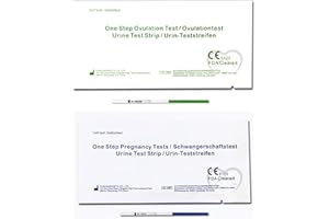 HOME HEALTH EUROPE One Step - 5 Pruebas de Ovulación 20 mIU/ml y 5 Tests de Embarazo 10mIU/ml - Nuevo Formato Económico de 2,5 mm