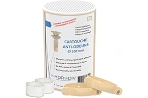 HYDRODIV - Filtre Anti-Odeurs Fosse Septique - Kit Montage En Colonne Inclus - Rechargeable - Charbon Actif - Fosse Septique Entretien - Installation Facile - Durable - Fabriqué En France - Sable