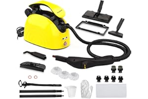 Waitbird Nettoyeur Vapeur Multi-usages Nettoyeur à Vapeur avec 21 Accessoires, Haute Capacité, Écologique, Sécuritaire Idéal pour les Meubles, Canapés, Carrelage, Fenêtres et Voitures