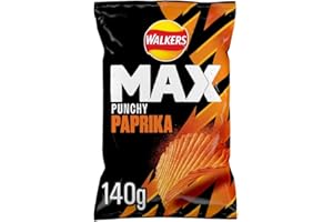Walkers Max Punchy Paprika Sharing Crisps 140g