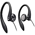 Philips SHS3300BK/10 In Ear Bügel-Kopfhörer mit Kabel (Sportkopfhörer, Kraftvoller Sound, Bass-Beat-Öffnungen, Komfort-Ohrpol